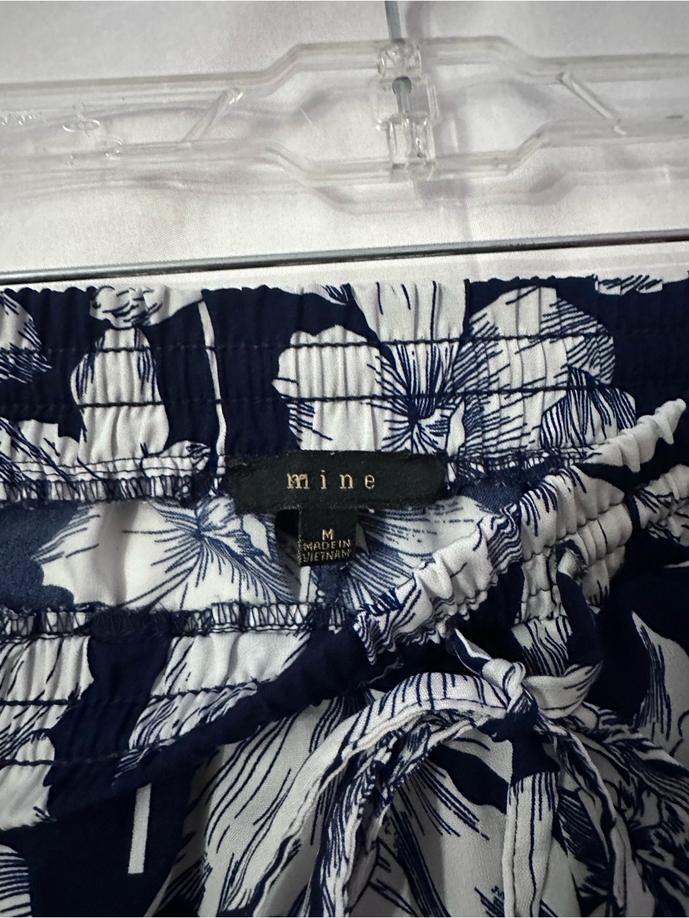 mine Navy and White Floral Lounge Shorts - Picture 4 of 4